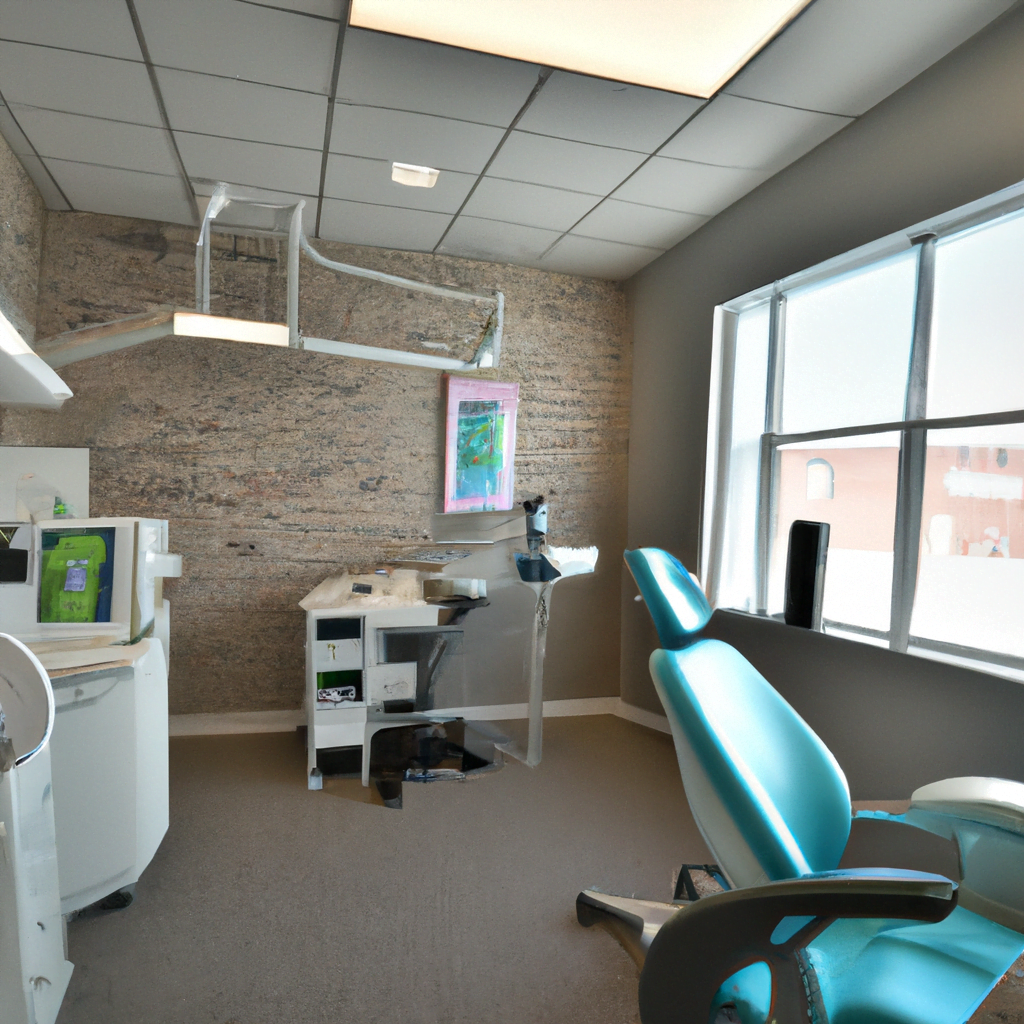 The reception area features a sleek, white desk with a digital check-in system and a row of comfortable chairs for patients to wait in. The waiting room is adorned with modern art and indoor plants, creating a welcoming and relaxing atmosphere. The treatment rooms are equipped with state-of-the-art dental equipment, including digital scanners, intraoral cameras, and 3D printers for creating custom dental appliances. The dental team wears stylish, modern uniforms and the staff is friendly and professional, ensuring a positive experience for every patient. Overall, this modern dental clinic interior is designed to provide patients with the highest level of care in a comfortable and calming environment. It reflects the clinic's commitment to excellence and innovation in dental care, setting a new standard for modern dental practices.