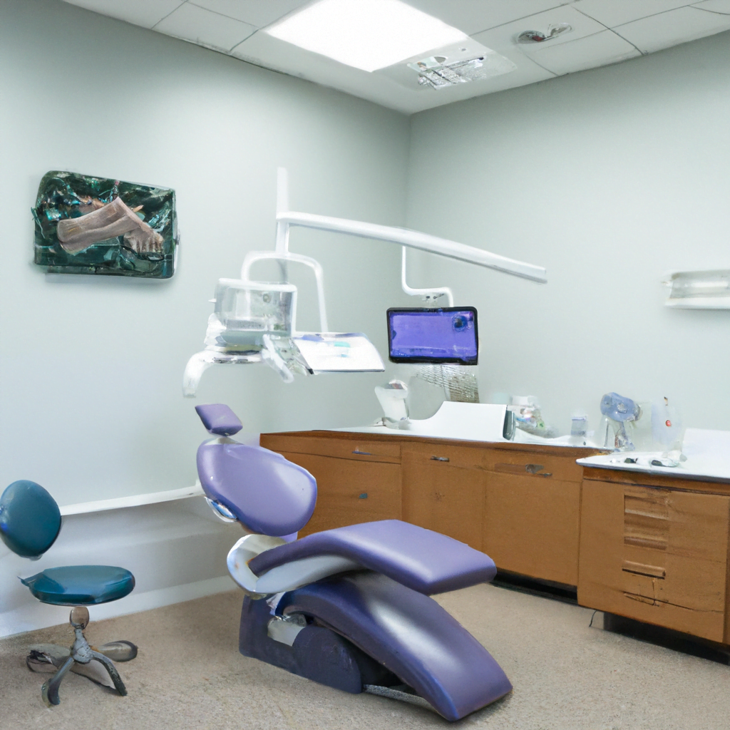 The reception area is equally sleek and inviting, with comfortable seating and a minimalist desk where the friendly receptionist greets patients. The walls are adorned with tasteful artwork and informational posters about dental health. Soft music plays in the background, adding to the calming atmosphere.

The dental clinic also features state-of-the-art equipment such as digital scanners, intraoral cameras, and 3D printers for creating crowns and other dental appliances on-site. The dentists and staff are highly trained and knowledgeable, providing top-notch care and personalized treatment plans for each patient.

Overall, this modern dental clinic interior exudes a sense of sophistication and efficiency, making patients feel at ease and confident in the quality of care they will receive. It sets a new standard for dental clinics, blending advanced technology with a calming and welcoming environment for a truly exceptional dental experience.