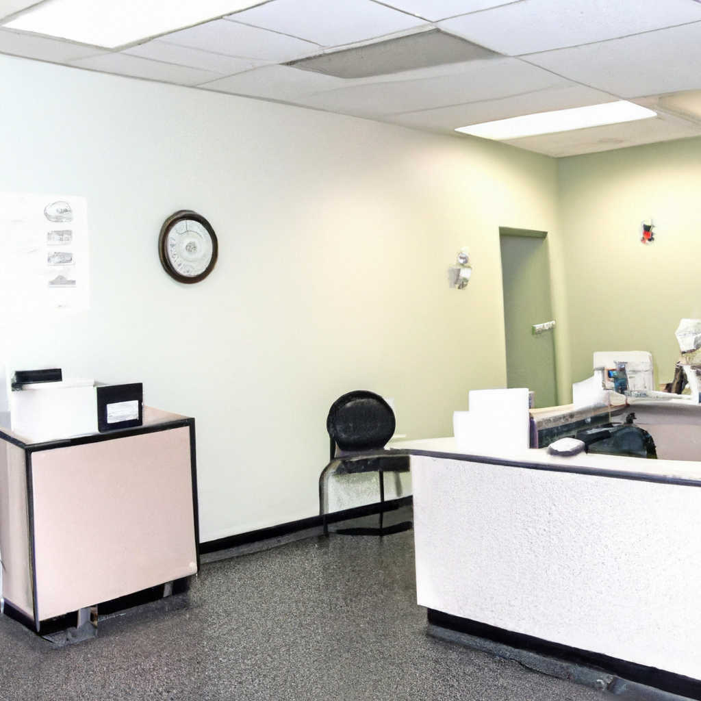 The floor is made of sleek, easy-to-clean tiles, and the ceiling features recessed lighting to provide a bright, well-lit atmosphere. The waiting area is furnished with comfortable chairs and a stylish reception desk, where patients can check in and relax before their appointments. The overall design of the clinic is focused on creating a welcoming and soothing environment for patients, while also conveying a sense of cutting-edge technology and expertise. The space is thoughtfully designed to promote a sense of calm and relaxation, helping to alleviate any anxiety or apprehension that patients may feel about visiting the dentist. Overall, this modern dental clinic interior is a perfect blend of style and functionality, providing patients with a comfortable and advanced dental care experience.