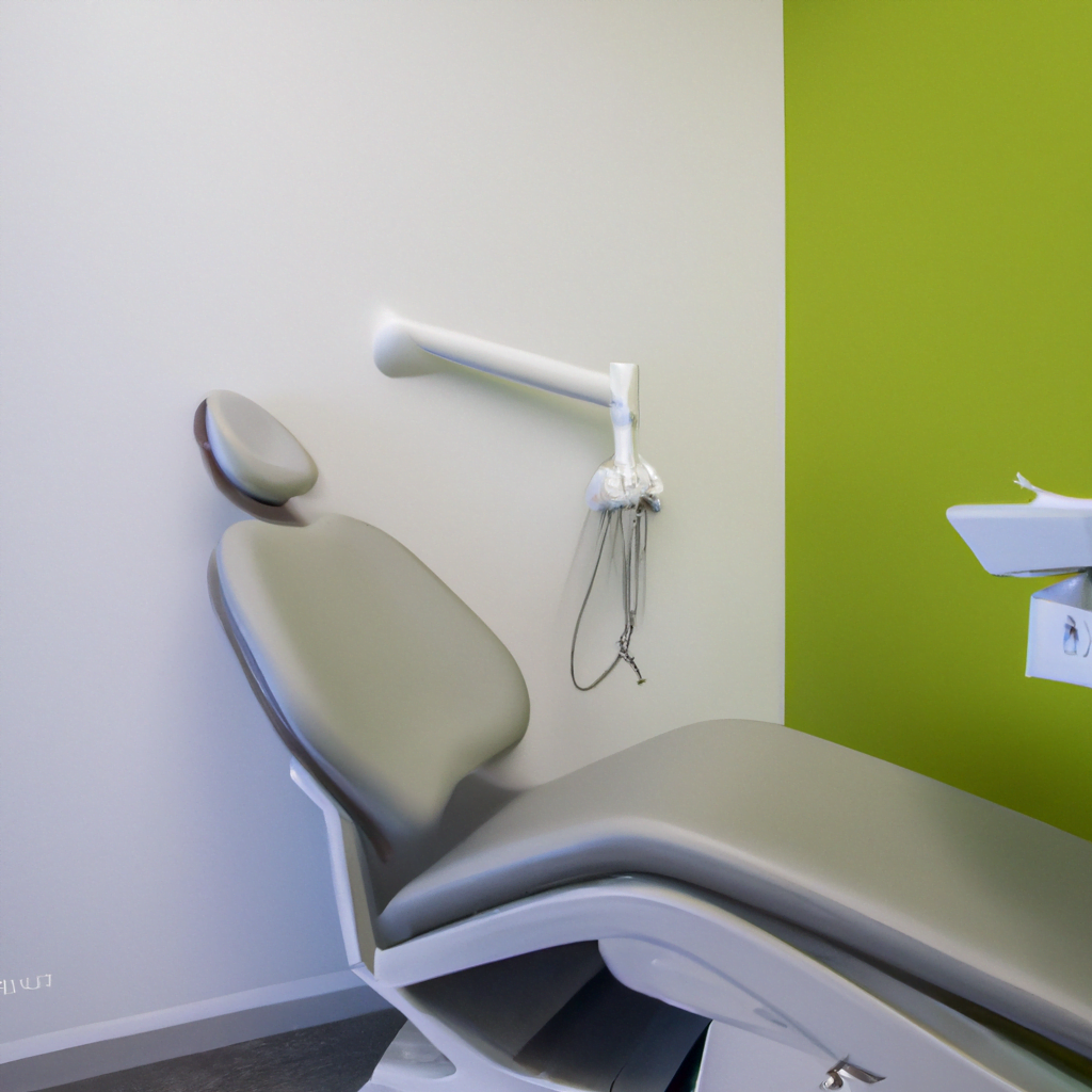 The floors are made of polished concrete, adding a modern touch to the space. The reception area is sleek and organized, with a minimalist desk and comfortable seating for patients. The waiting area is adorned with comfortable chairs and tables, along with a large screen displaying educational dental videos.The overall atmosphere is inviting and calming, designed to alleviate any anxiety or fear that patients may have about visiting the dentist. The clinic staff are friendly and welcoming, ready to assist patients with any questions or concerns they may have.Overall, this modern dental clinic interior is a perfect blend of functionality and aesthetics, creating a space that is both efficient and comfortable for patients seeking advanced dental care.