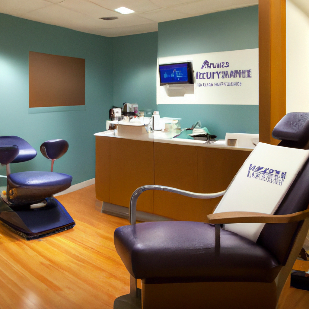 The reception area is equally as sleek, with a modern desk and comfortable seating for patients. A large screen displays educational videos about dental health and procedures, while a digital sign-in system streamlines the check-in process. The waiting area is adorned with stylish furniture and soothing décor, creating a welcoming and calming atmosphere for patients.

Overall, this modern dental clinic interior is designed to provide a top-notch experience for patients, combining cutting-edge technology with a warm and inviting ambiance. It sets a new standard for dental care, where patients can feel confident in the quality of service they are receiving while also feeling relaxed and at ease during their visit.