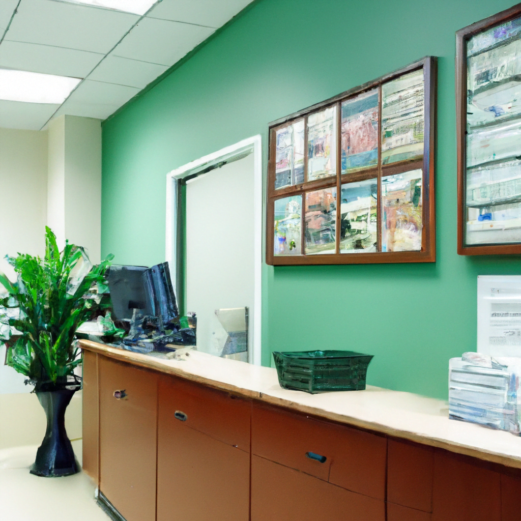 The waiting area is designed with comfortable chairs and a sleek reception desk, where patients can check-in electronically. The clinic also features a high-tech sterilization room, where instruments are thoroughly cleaned and sanitized to ensure the highest standards of hygiene. The overall ambiance of the clinic exudes a sense of modernity and sophistication, with a focus on providing top-notch dental care in a serene and welcoming environment. Patients can feel at ease knowing they are in the hands of skilled professionals who prioritize their health and well-being. This modern dental clinic is a true embodiment of cutting-edge technology and superior dental care.