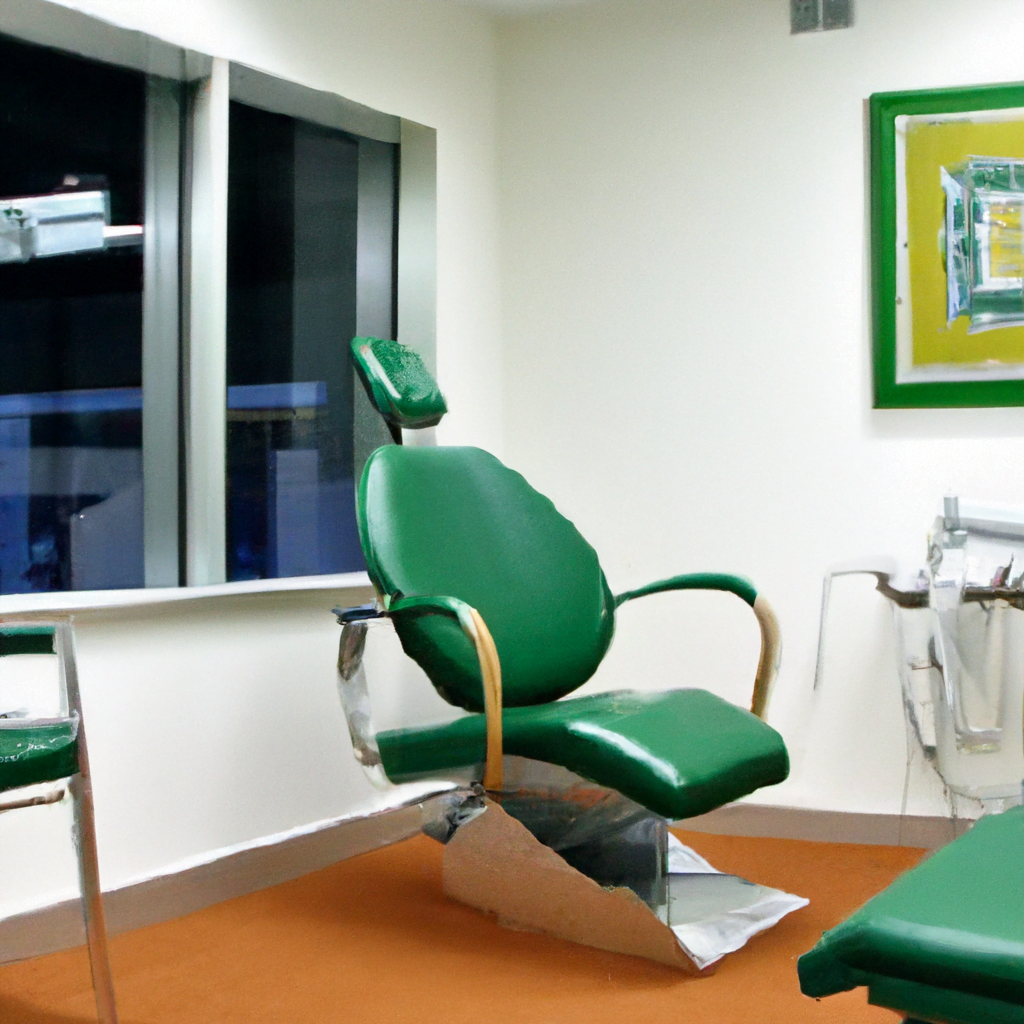 The waiting area is equally modern and inviting, with comfortable seating, a sleek reception desk, and a large flat-screen TV displaying educational dental videos. Soft music plays in the background, creating a relaxing ambiance for patients. The clinic also features a state-of-the-art sterilization room where instruments are meticulously cleaned and sanitized to ensure the highest level of hygiene. The dental team members are dressed in professional attire and greet patients with warm smiles, making them feel welcome and at ease. They are highly trained in the latest dental techniques and technologies, providing patients with top-notch care and personalized treatment plans. Overall, this modern dental clinic offers a cutting-edge, patient-centered approach to dental care, where comfort, convenience, and quality are prioritized. Patients can feel confident knowing they are receiving the best possible treatment in a sleek and advanced environment.