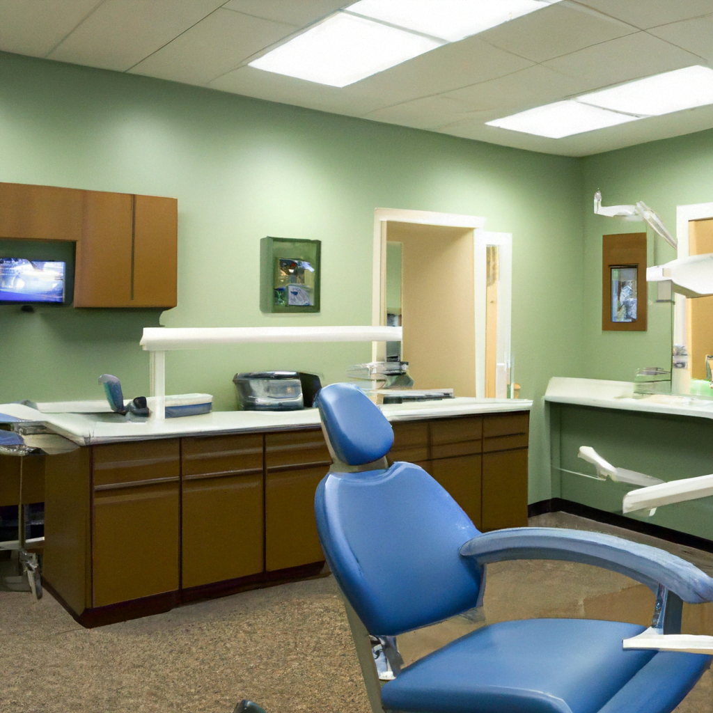 The waiting area is just as sleek, with comfortable seating, a reception desk with a digital check-in system, and a wall-mounted screen displaying dental health information and tips. The clinic also offers amenities like complimentary refreshments, free Wi-Fi, and a selection of magazines for patients to peruse while they wait.

The overall atmosphere of the clinic is one of efficiency and comfort, with a focus on providing top-notch dental care in a modern and inviting setting. Patients can feel confident that they are receiving the best treatment possible in a state-of-the-art facility that prioritizes their comfort and well-being. This modern dental clinic embodies the future of dental care, where advanced technology and design come together to create a truly exceptional patient experience.