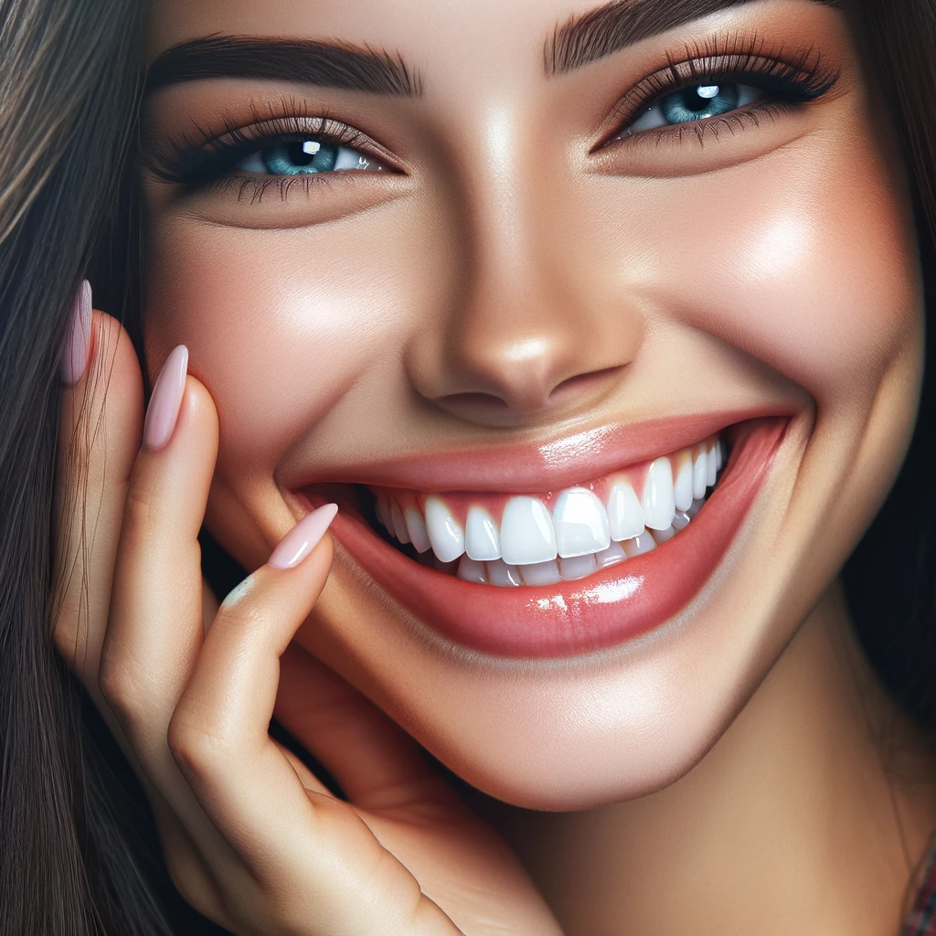 A sparkling smile with healthy teeth