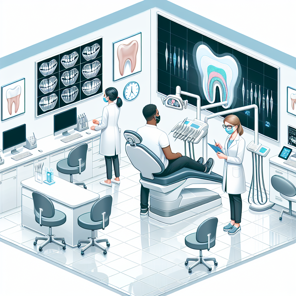 حديث عيادة الأسنان مع التكنولوجيا المتقدمة.