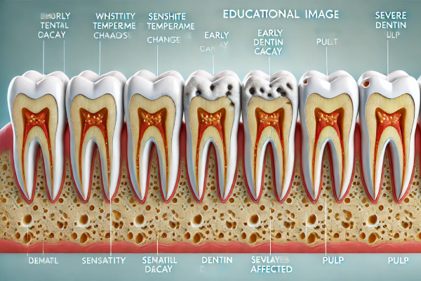 The symptoms of tooth decay