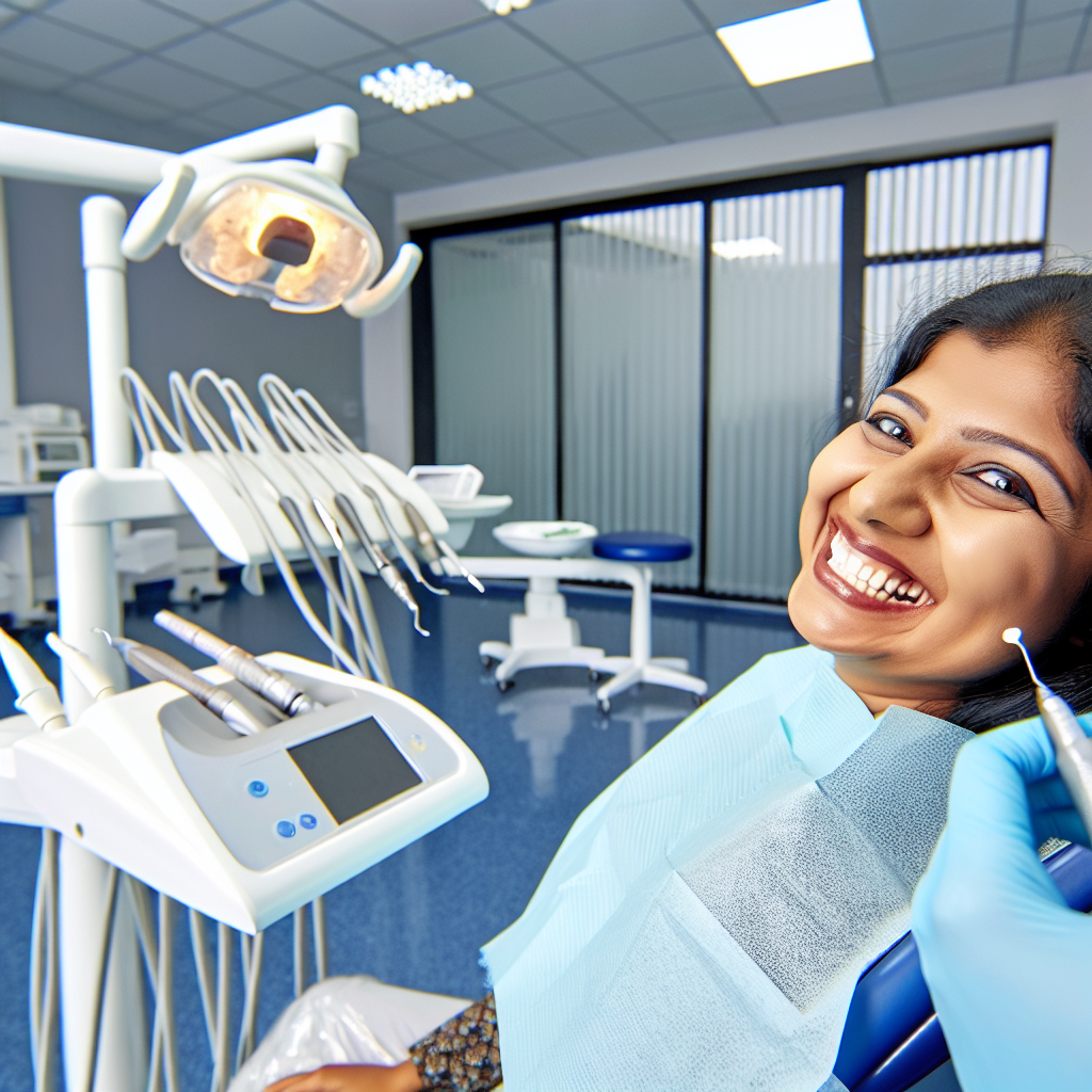 Dental clinic with modern equipment, advanced and smile.