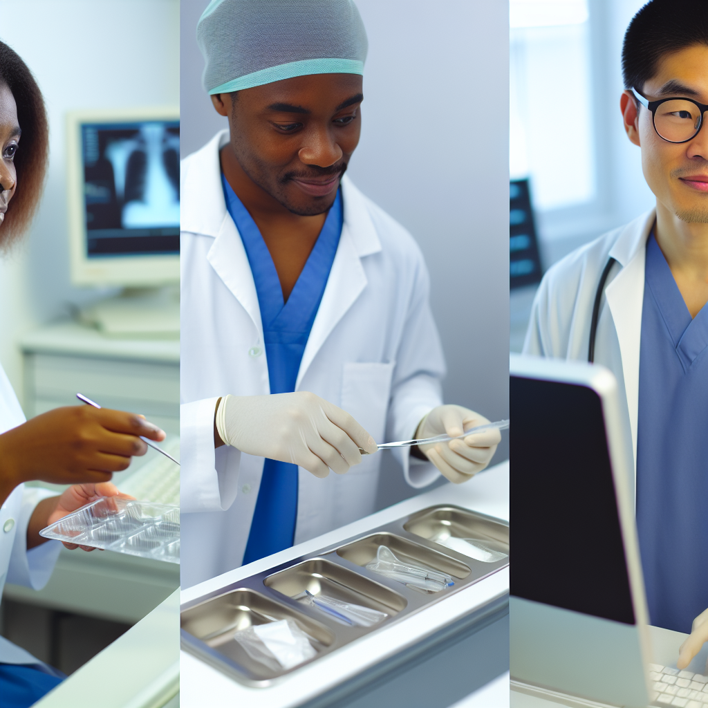 The team of doctors with advanced equipment in the clinic.