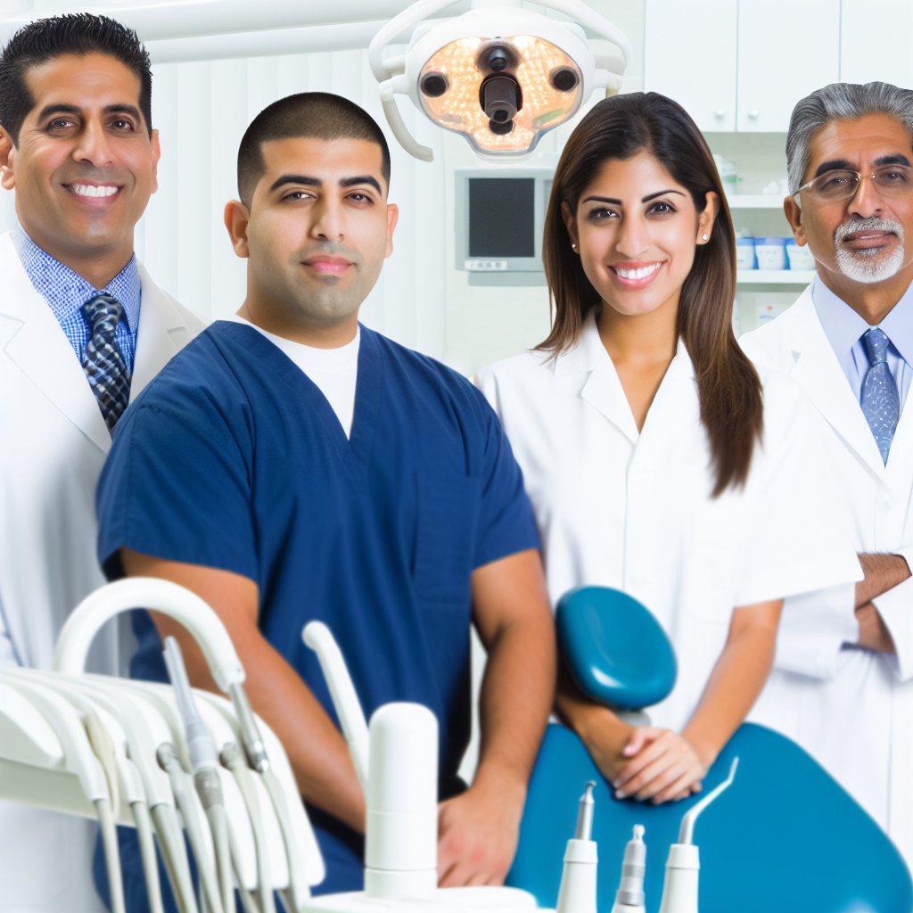 Clinic, modern dental expert team and equipment.