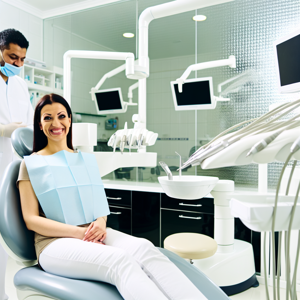 Dental clinic with modern equipment, advanced and smile.